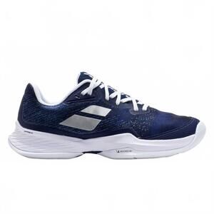 NEW BABOLAT women's jet mach 3 all court shoe in dark blue